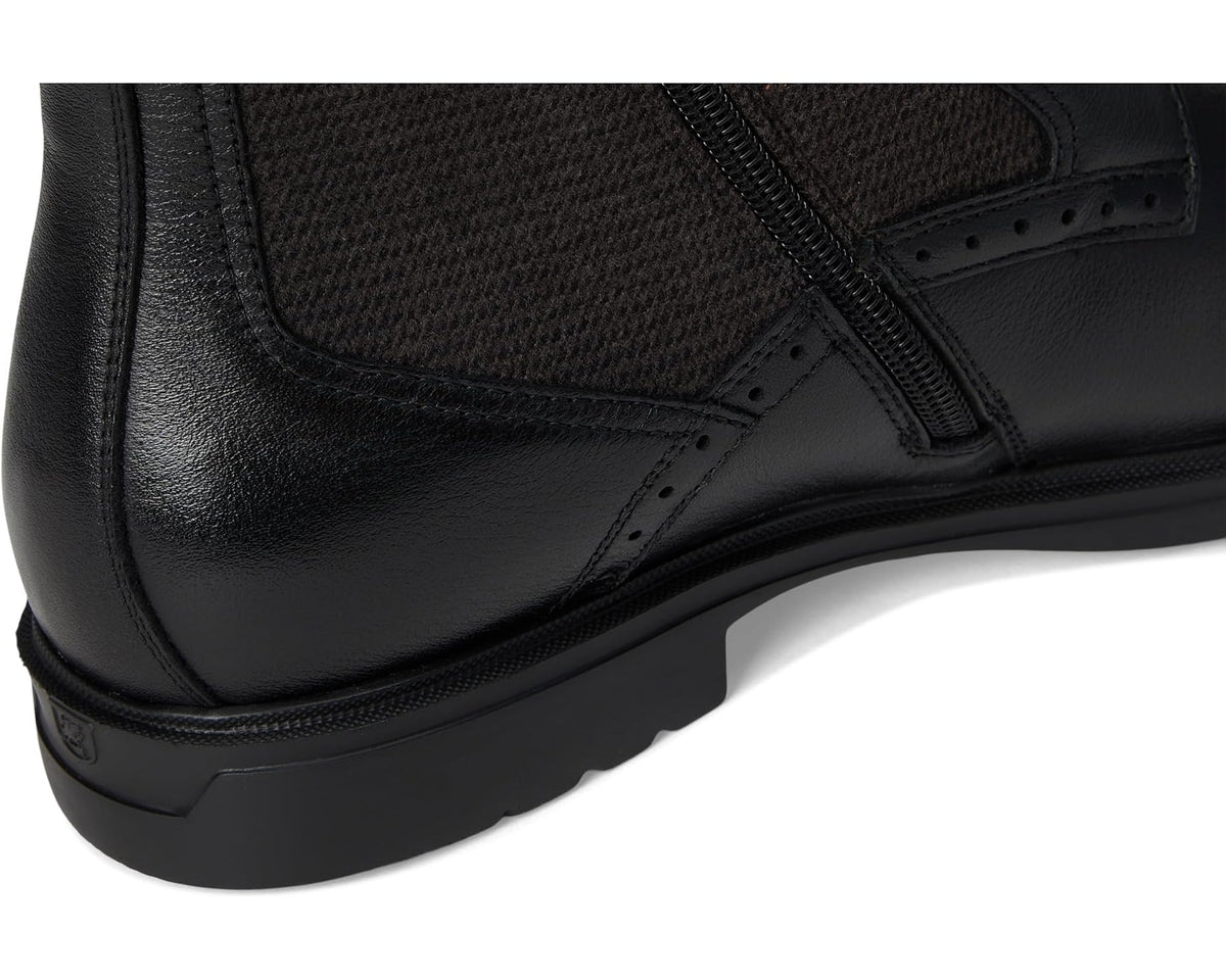 Men's Stacy Adams Thompson Elastic Lace Inside Zip Boots Black