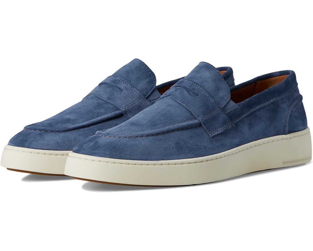 Men's Allen Edmonds Randsnkr 2.0 Slip-On Shoes Denim Suede/Gum Sole