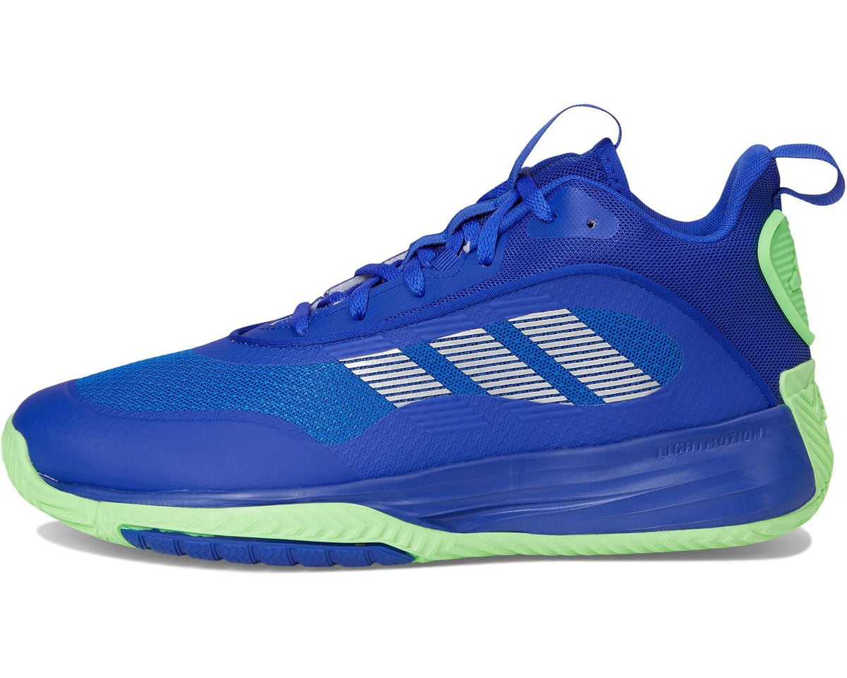 Men's adidas Own The Game 3.0 Basketball Shoes Lucid Blue/Silver Metallic/Lime Burst