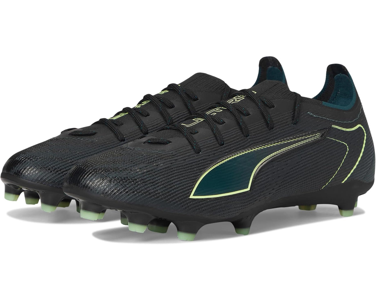 Men's PUMA Ultra 6 Pro Firm, Artificial Ground Soccer Cleats Black/Fizzy Light/Green Terrain