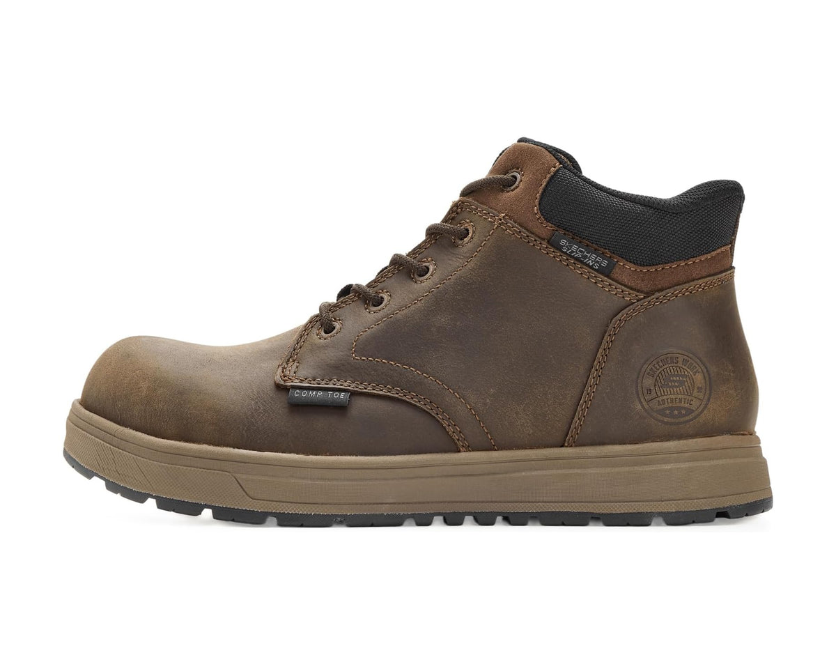 Men's SKECHERS Work Declon Comp Toe Brown