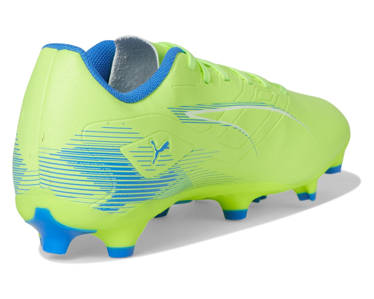 Men's PUMA Ultra 5 Play Firm, Artificial Ground Soccer Cleats Fizzy Apple-Puma White-Bluemazing