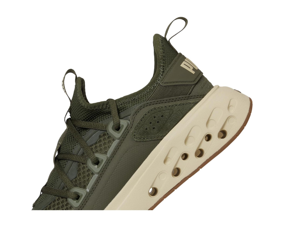 Men's PUMA Softride Frequence Shoes Dark Olive/Toasted Almond