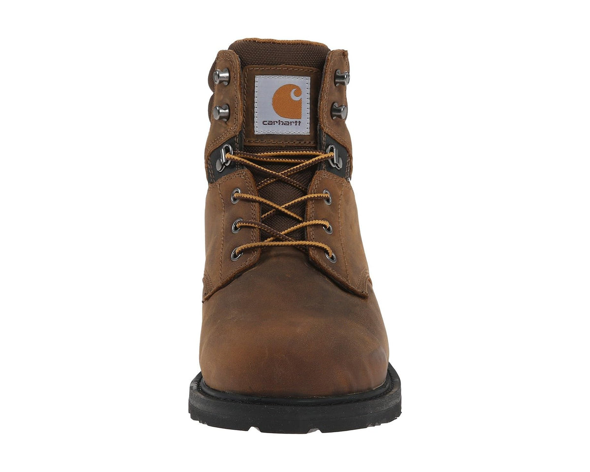 Men's Carhartt Traditional Welt 6 Work Boots Crazy Horse Brown Leather