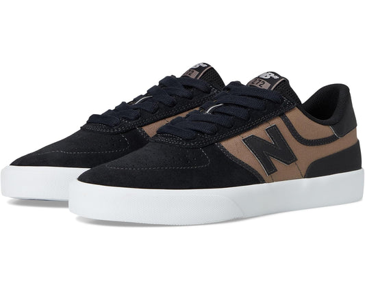 Unisex New Balance Numeric 272 sneakers, black with tan panels, white sole