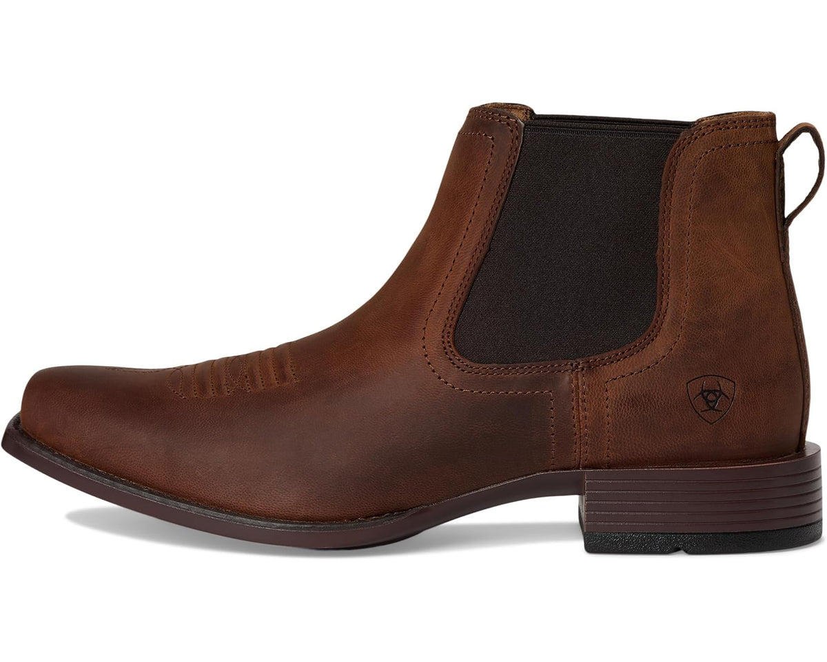 Men's Ariat Booker Ultra Square Toe Western Boots Rough Tan