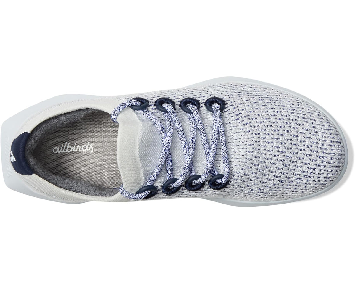 Men's Allbirds Tree Dasher 2 Blizzard, Hazy Cobalt (clarity Blue)