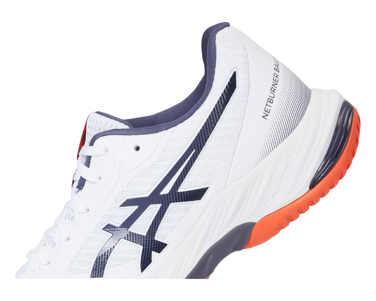 Men's ASICS Netburner Ballistic FF 3 Volleyball Shoe White/Indigo Fog