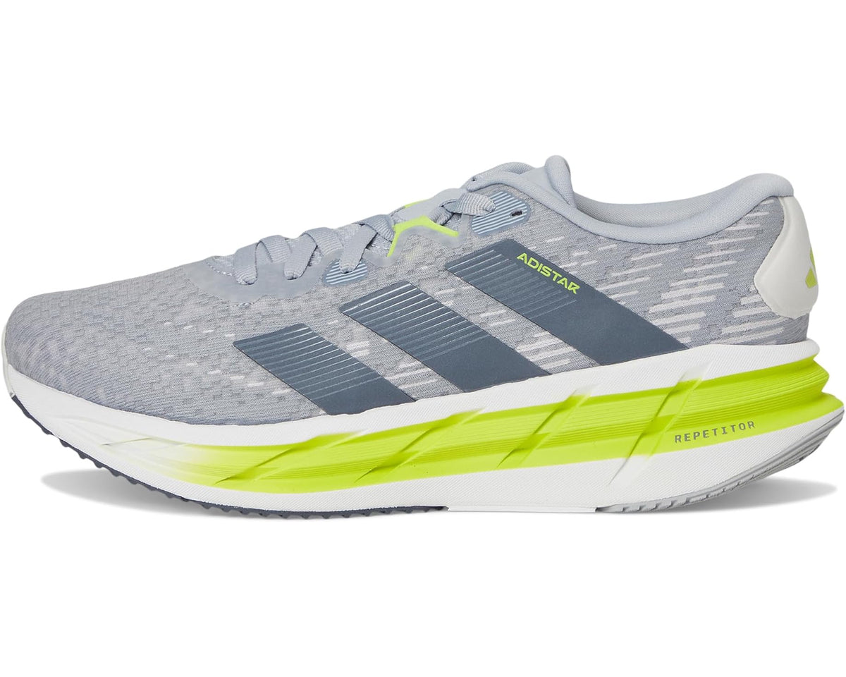 Men's adidas Adistar 4 Running Shoes Halo Silver/Onix/Solar Slime
