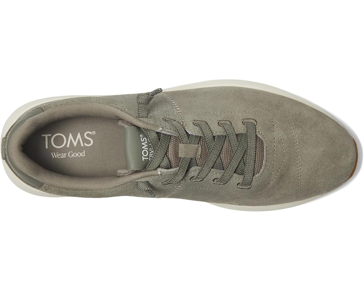 TOMS TRVL LITE Cabrillo sneaker interior with laces, vetiver grey