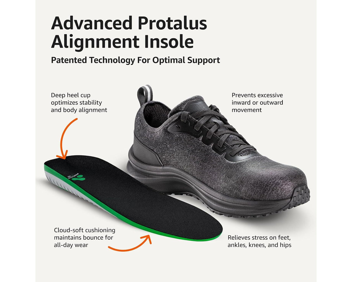 Unisex Amazon Basics Work Safety Shoes with Protalus Alignment Technology Black