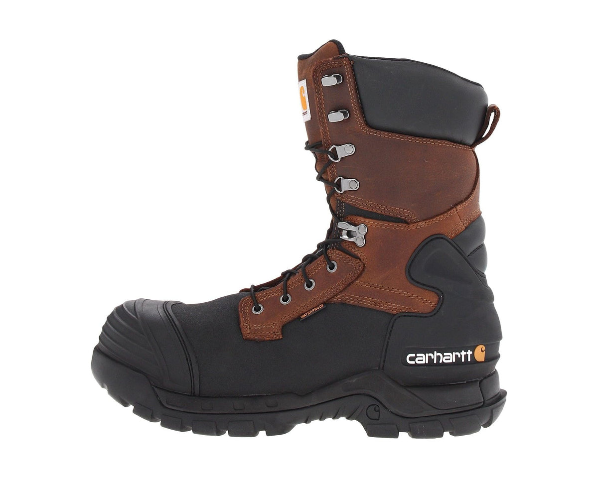 Men's Carhartt CMC1259 10 Pac Safety Toe Boot Brown Oil Tanned Leather