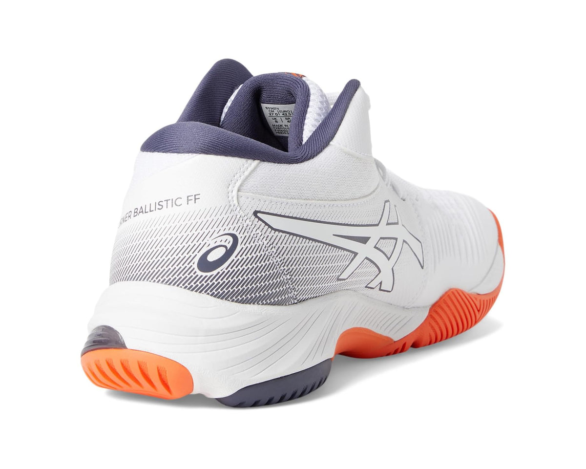 Men's ASICS Netburner Ballistic FF MT 3 Volleyball Shoe White/Indigo Fog