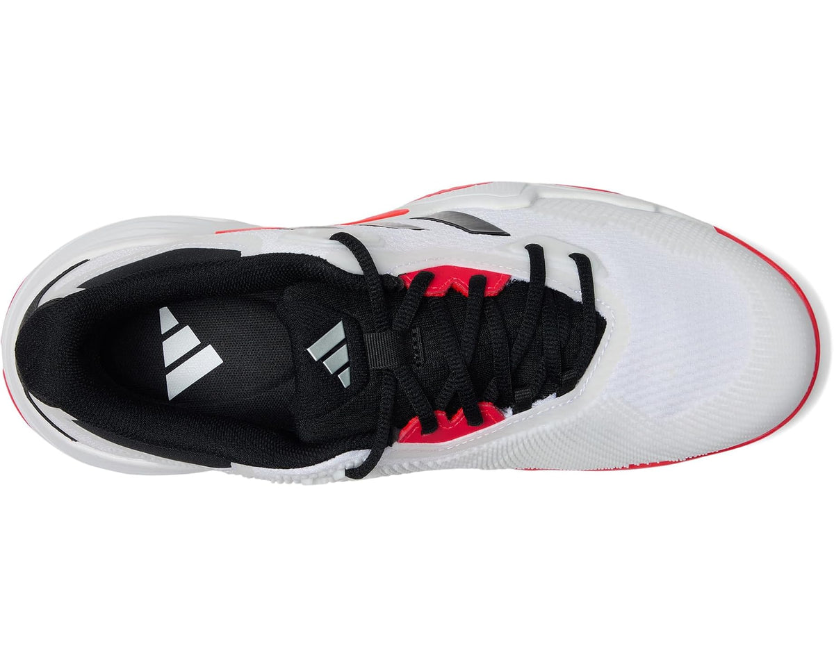 Men's adidas SoleMatch Control 2 Tennis Shoes White/Black/Silver Metallic