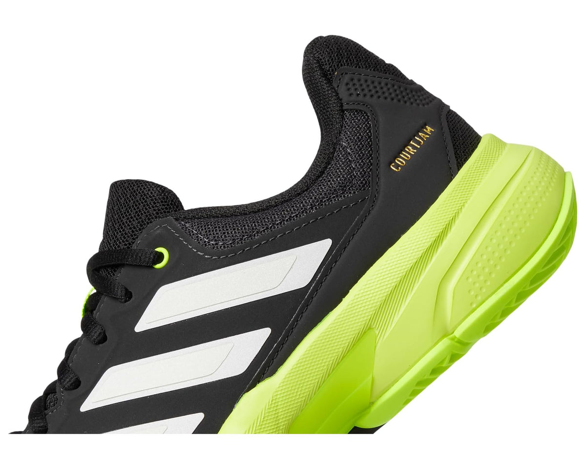 Men's adidas Courtjam Control 3 Tennis Shoe Carbon/Zero Metallic/Lucid Lemon