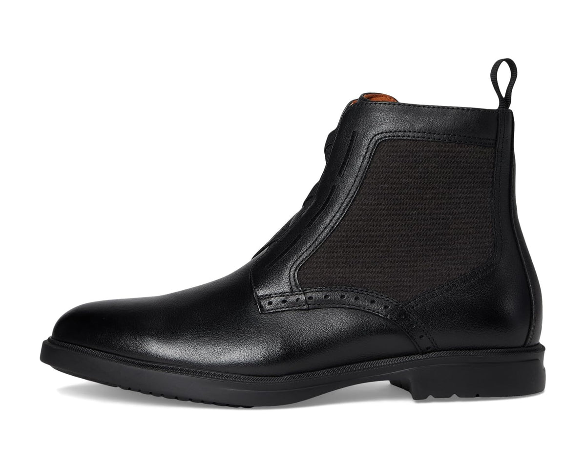 Men's Stacy Adams Thompson Elastic Lace Inside Zip Boots Black