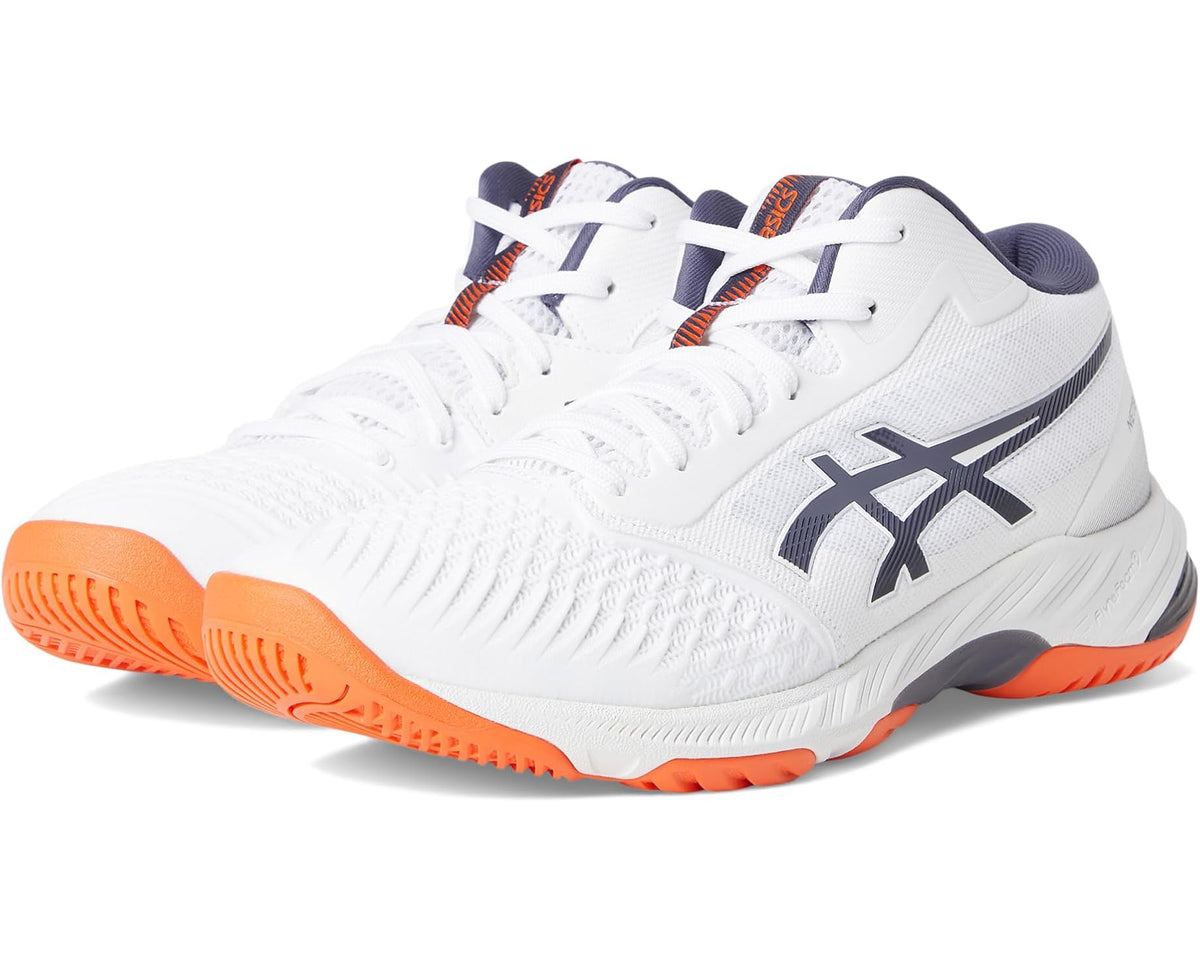 Men's ASICS Netburner Ballistic FF MT 3 Volleyball Shoe White/Indigo Fog