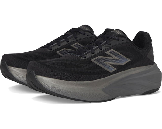 Men's New Balance Fresh Foam X More v6 black lace-up running shoes with mesh upper
