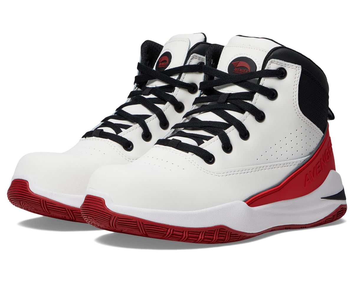 Men's Avenger Work Boots Reaction Mid White/Red