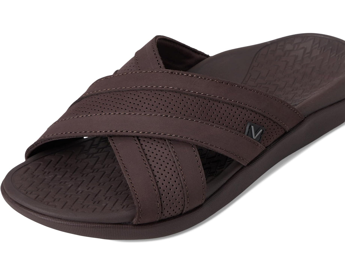 Men's VIONIC Mtide Slide Chocolate Leather