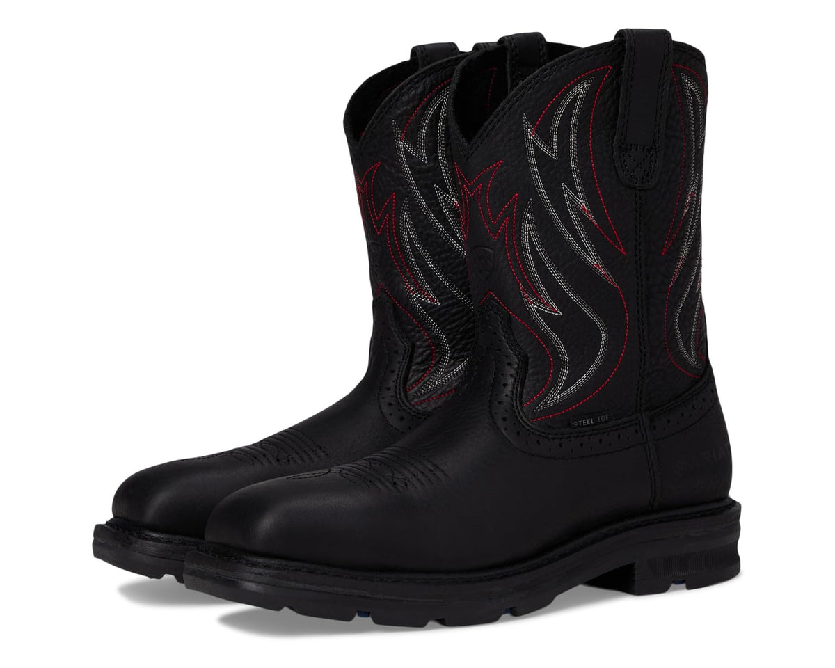 Men's Ariat Sierra Shock Shield Steel Toe Work Boots Black