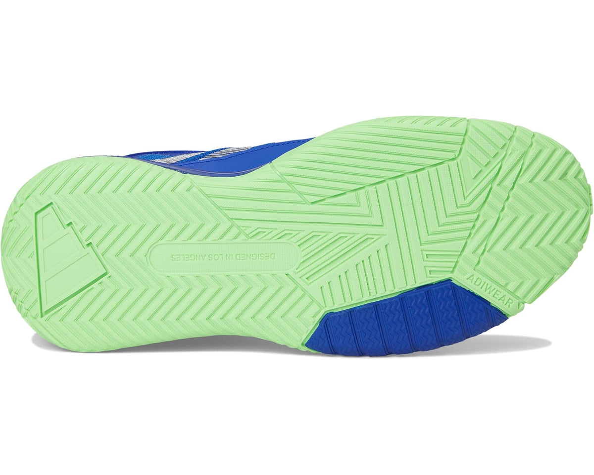Men's adidas Own The Game 3.0 Basketball Shoes Lucid Blue/Silver Metallic/Lime Burst