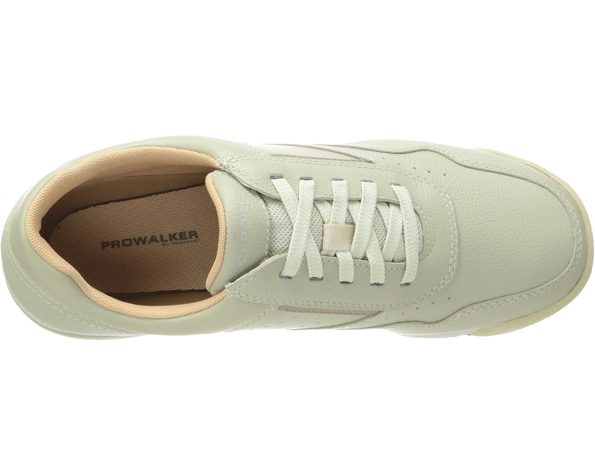 Men's Rockport ProWalker M7100 sneakers, light green upper, white lace-up