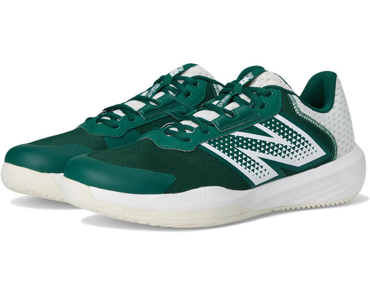 Men's New Balance tennis shoes in dark green and mint, lace-up with white logo panels.