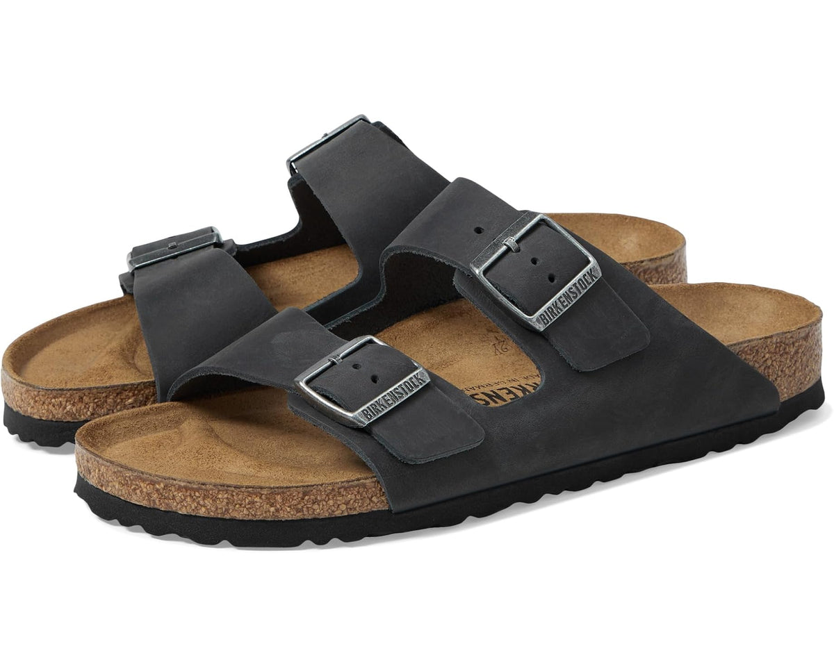 Unisex Birkenstock Arizona - Oiled Leather (Unisex) Black Oiled Leather