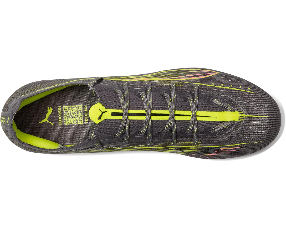 Men's PUMA Ultra 5 Pro Firm, Artificial Ground Soccer Cleats Matte Aged Silver-Yellow Alert-Sun Struck