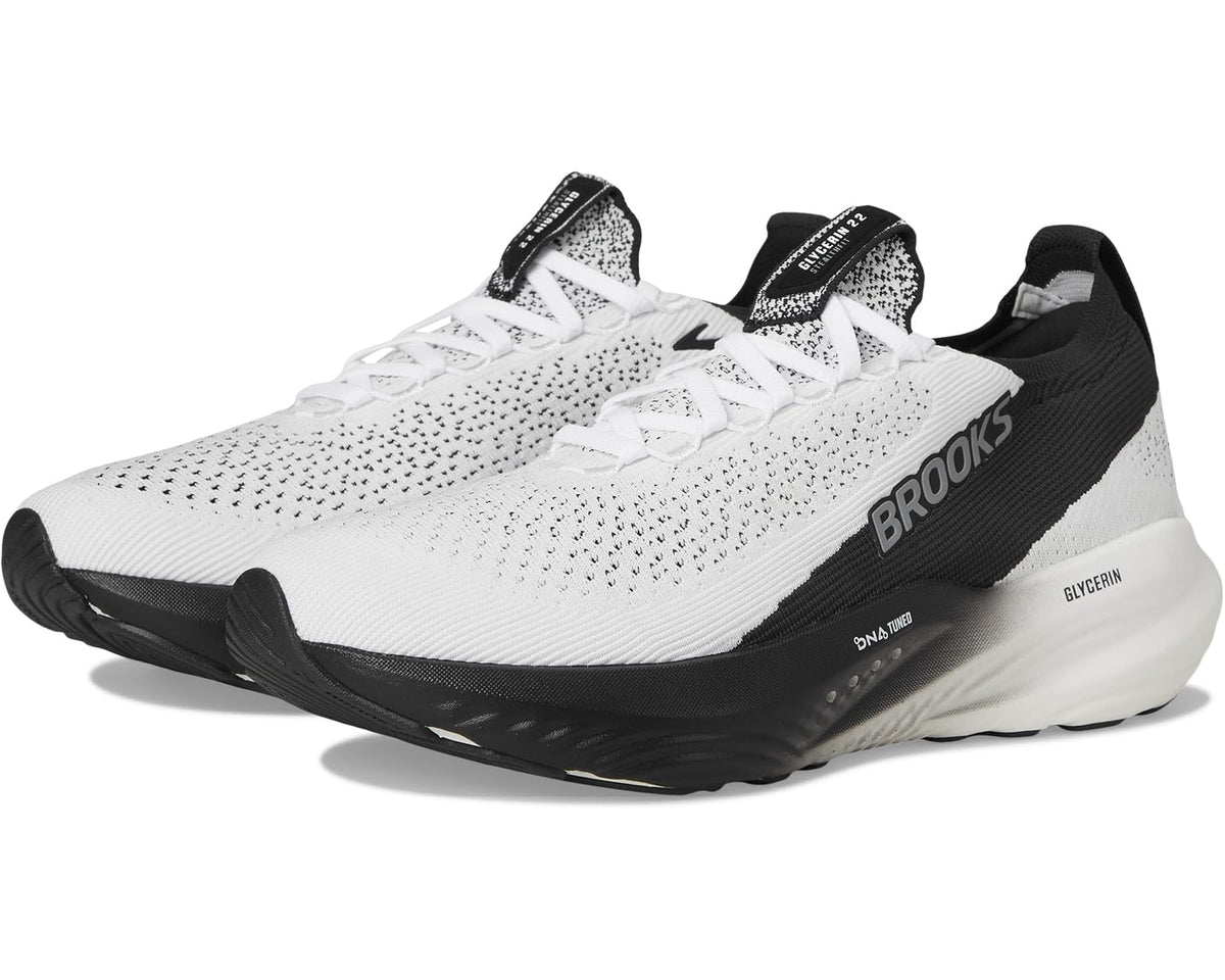 Men's Brooks Glycerin StealthFit 22 White/Grey/Black