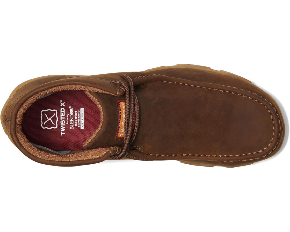 Men's Twisted X Work Work Chukka Driving Moc Distressed Saddle