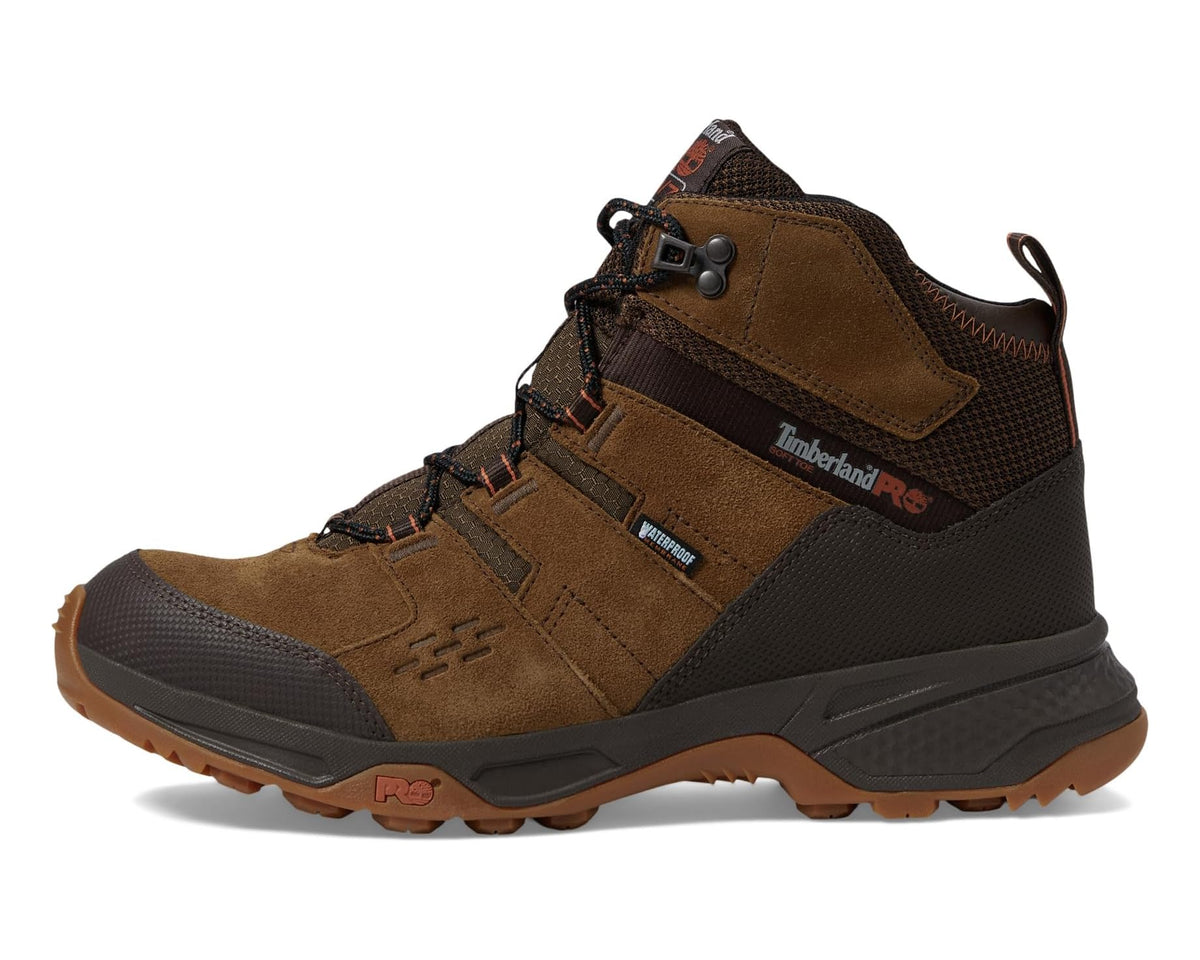 Men's Timberland PRO Switchback LT 6 Inch Soft Toe Waterproof Industrial Work Hiker Boots Brown/Gum