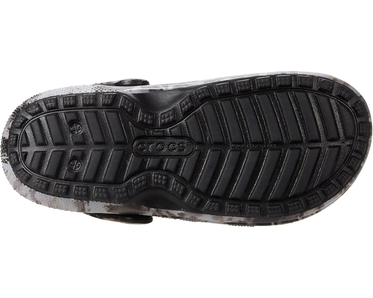 Unisex Crocs Classic Lined Tie-Dye Clog Black/Bleach Dye