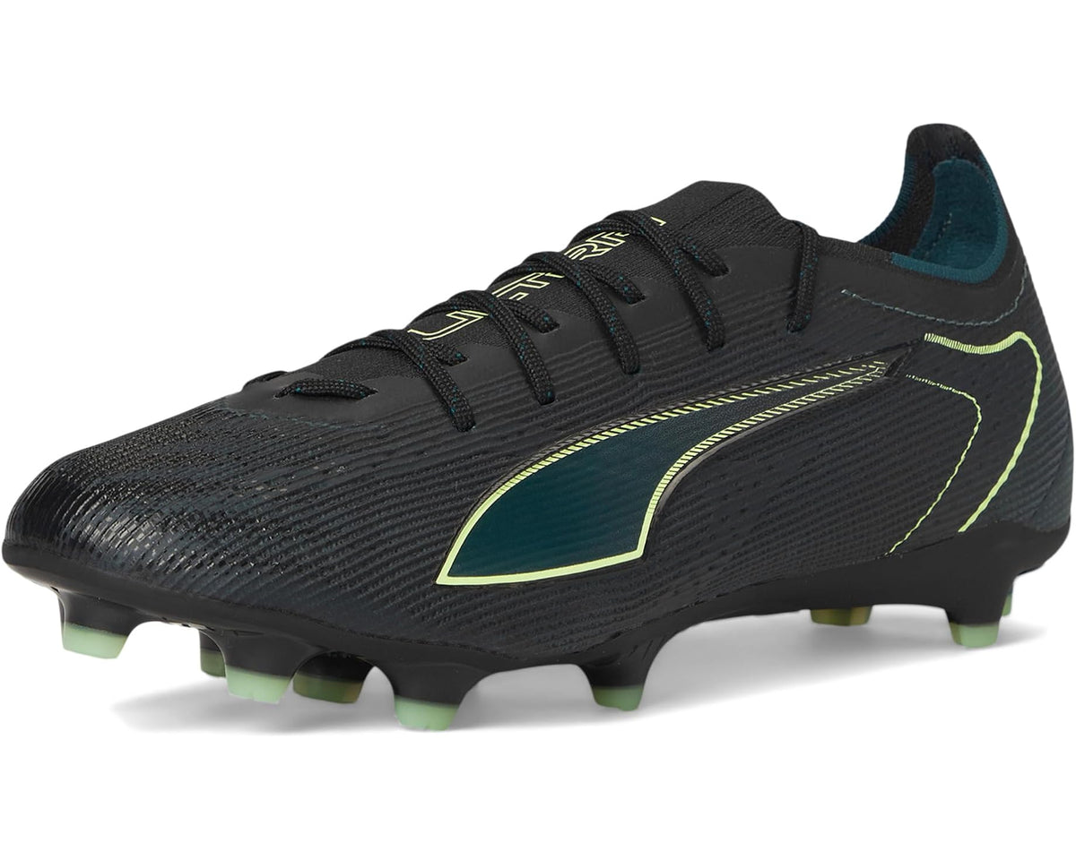 Men's PUMA Ultra 6 Pro Firm, Artificial Ground Soccer Cleats Black/Fizzy Light/Green Terrain