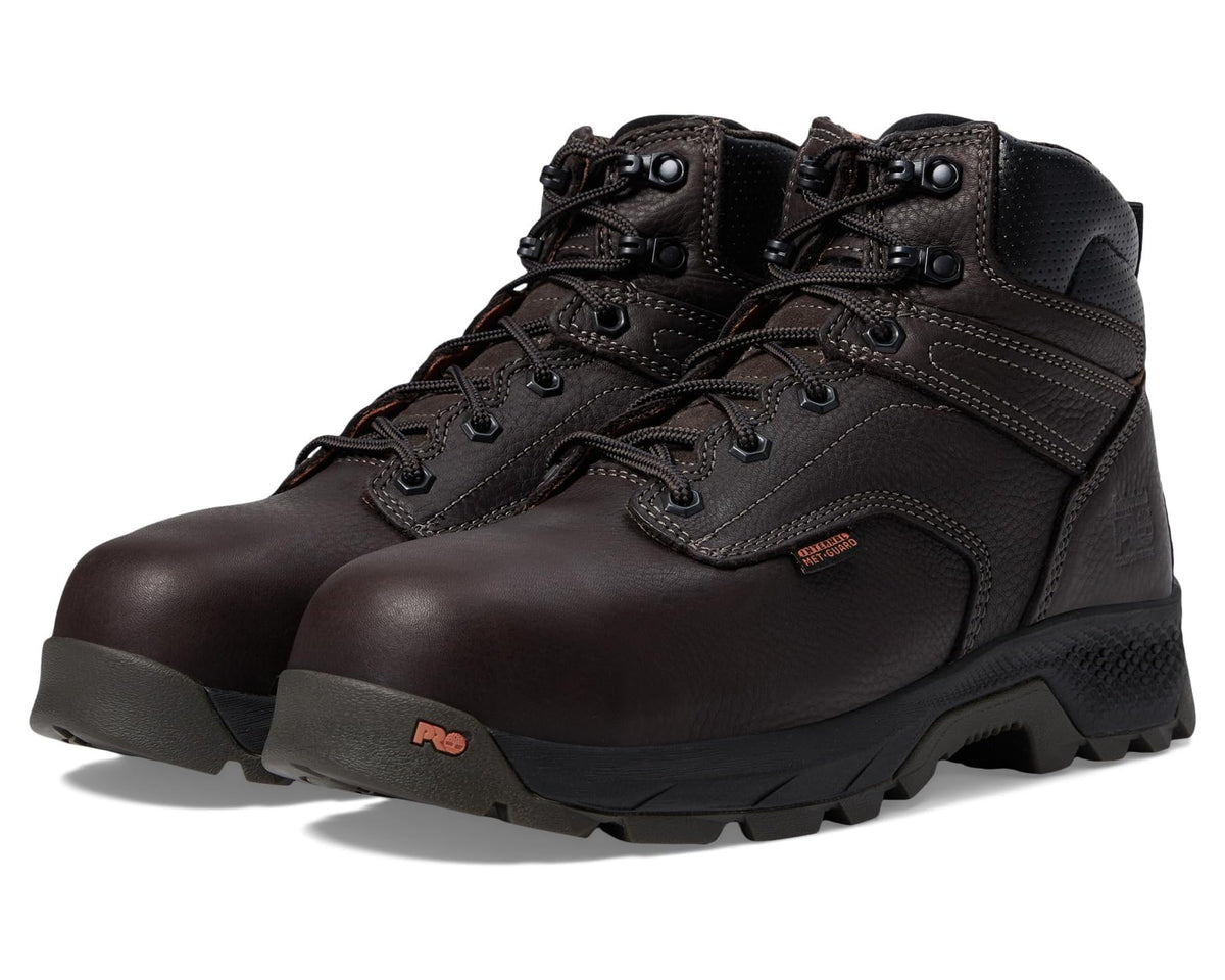 Men's Timberland PRO Titan EV 6 Composite Safety Toe Internal MetGuard Industrial Work Boot Brown