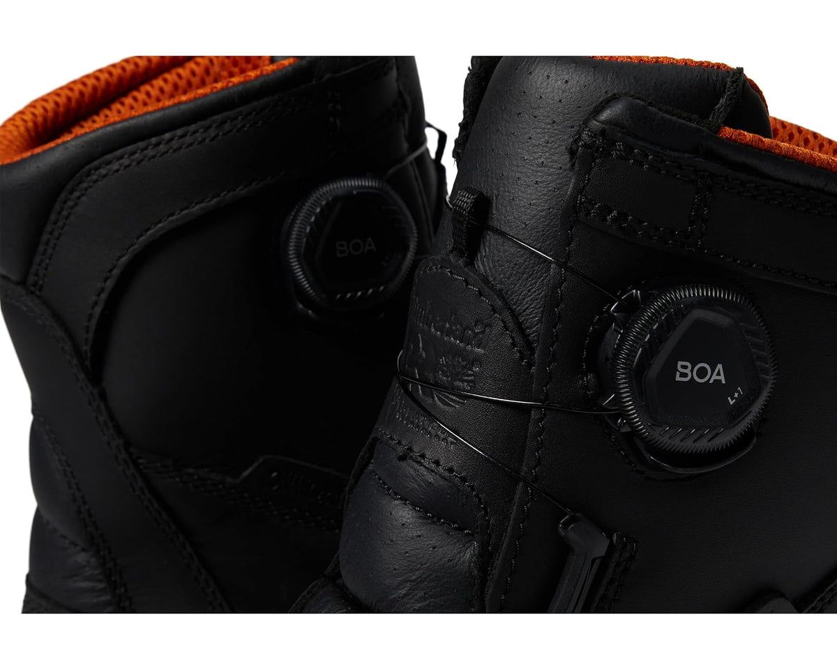 Men's Timberland PRO Boondock BOA 8 Inch Composite Safety Toe Waterproof Puncture Resistant Black
