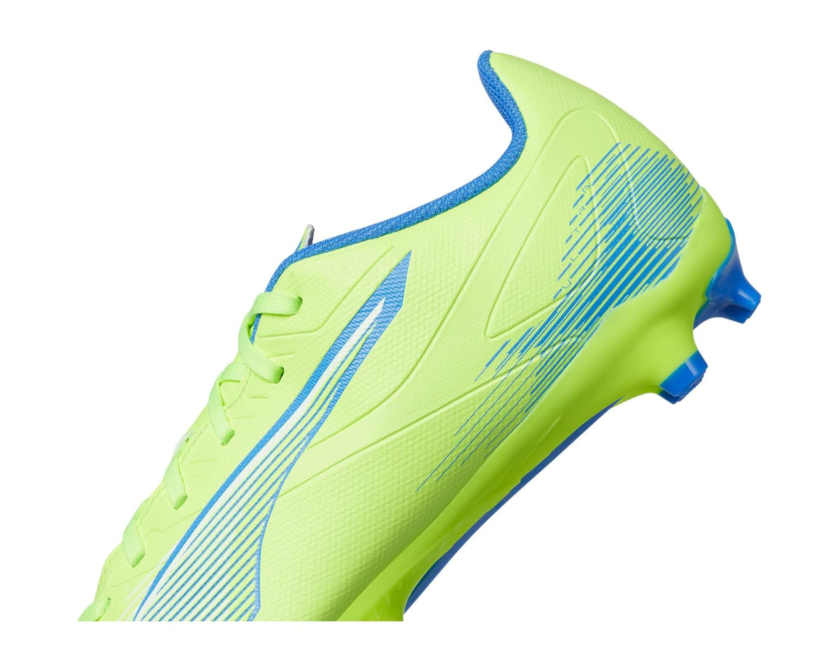 Men's PUMA Ultra 5 Play Firm, Artificial Ground Soccer Cleats Fizzy Apple-Puma White-Bluemazing