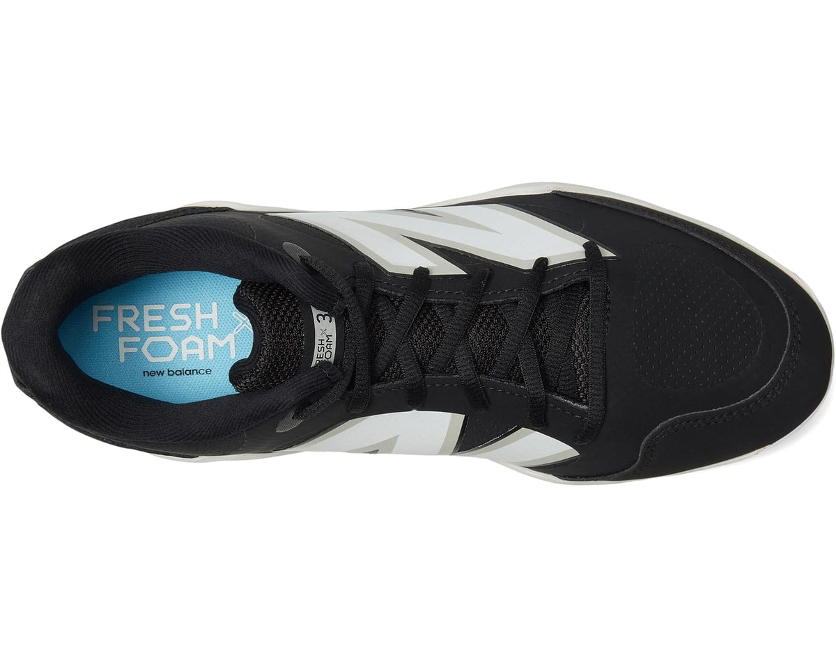 Men's New Balance Fresh Foam X 3000v7 Synthetic Baseball Cleats Black/White