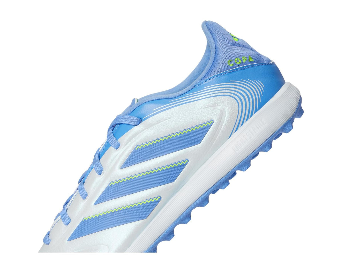 Unisex adidas Copa Pure 3 League Turf Soccer Cleats Halo Blue/Blue Fusion/Lucid Lemon