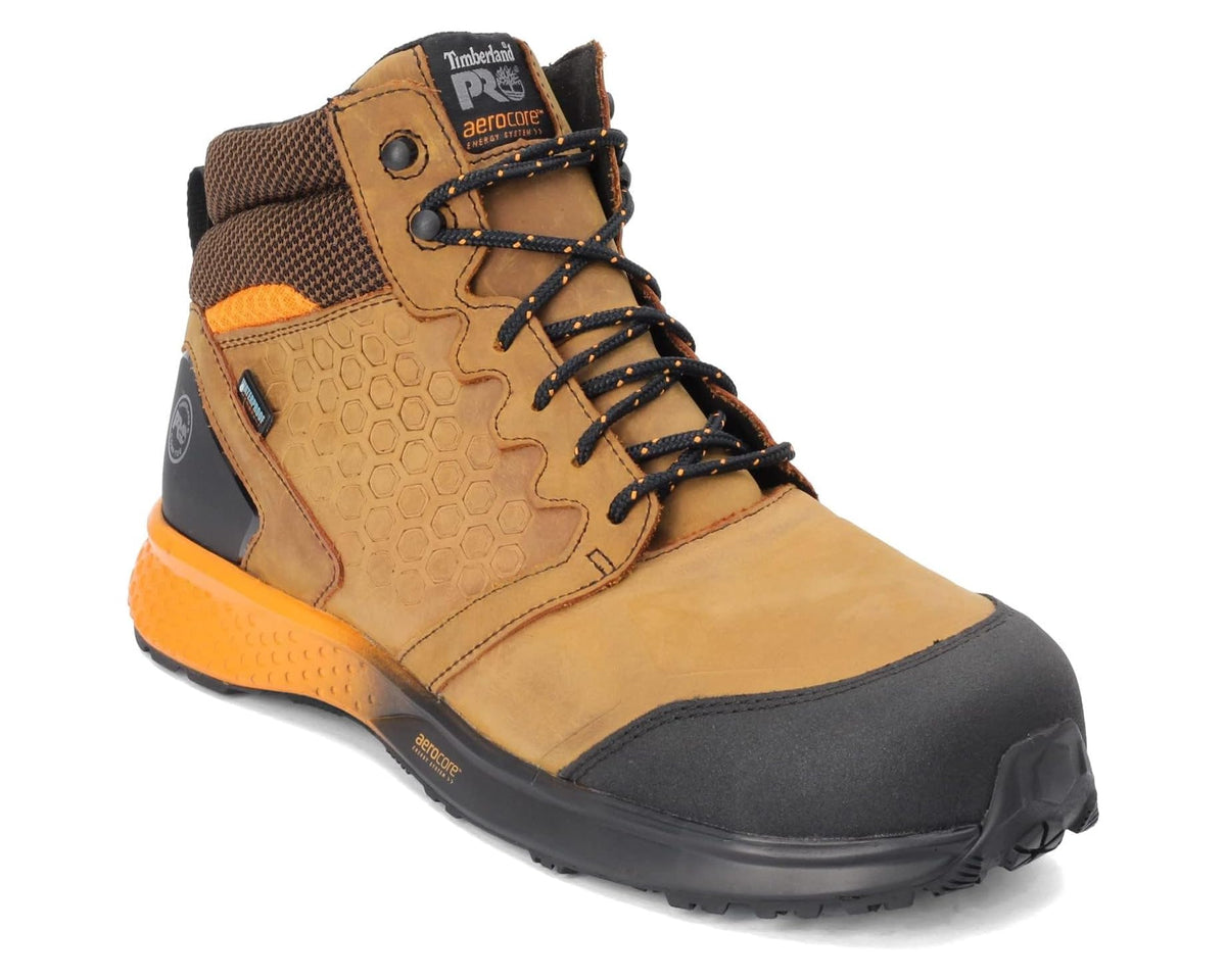 Men's Timberland PRO Reaxion Mid Composite Safety Toe Waterproof Brown/Orange 1