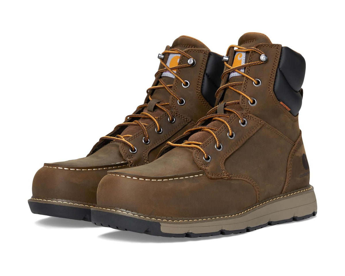 Men's Carhartt Millbrook 6 Waterproof Nano Toe Wedge Boots Mossy Brown