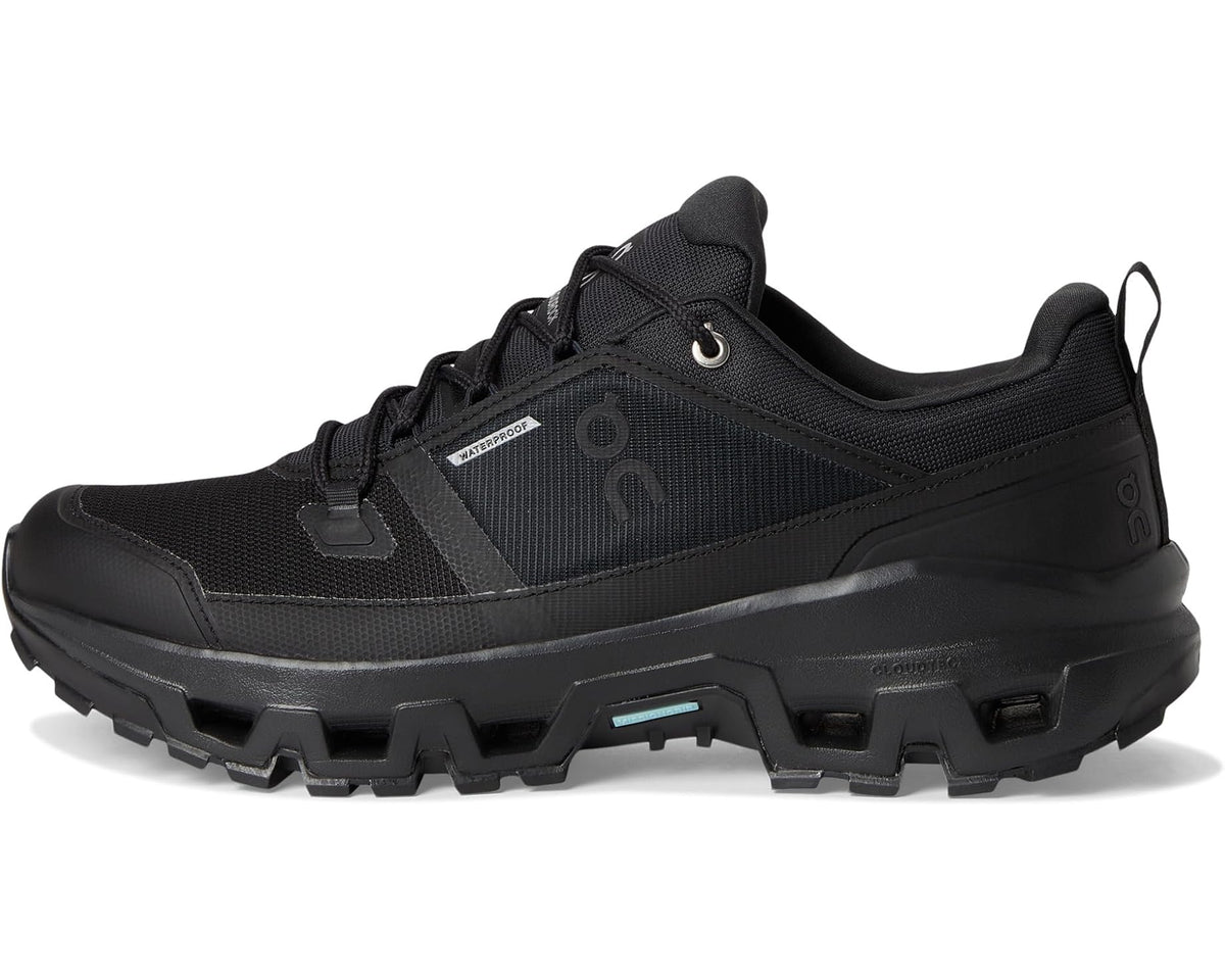 Men's On Cloudrock Low Waterproof Black/Black