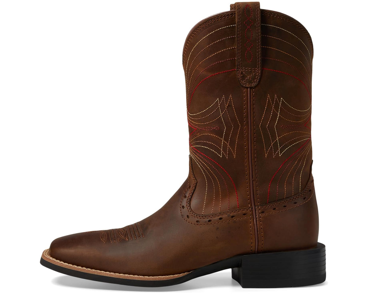 Unisex Ariat Sport Wide Square Toe Distressed Brown