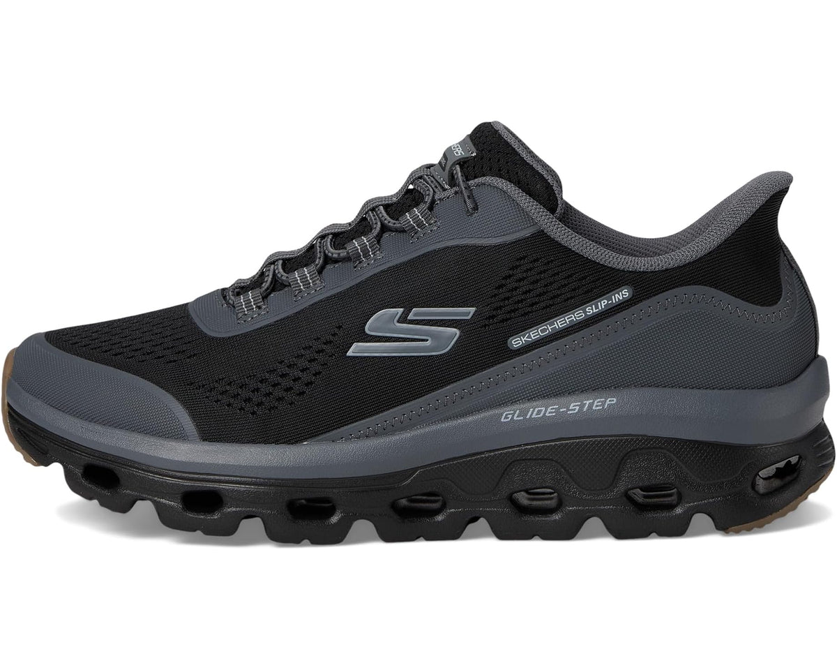 Men's SKECHERS Glide-Step Sole Hands Free Slip-in Black/Charcoal