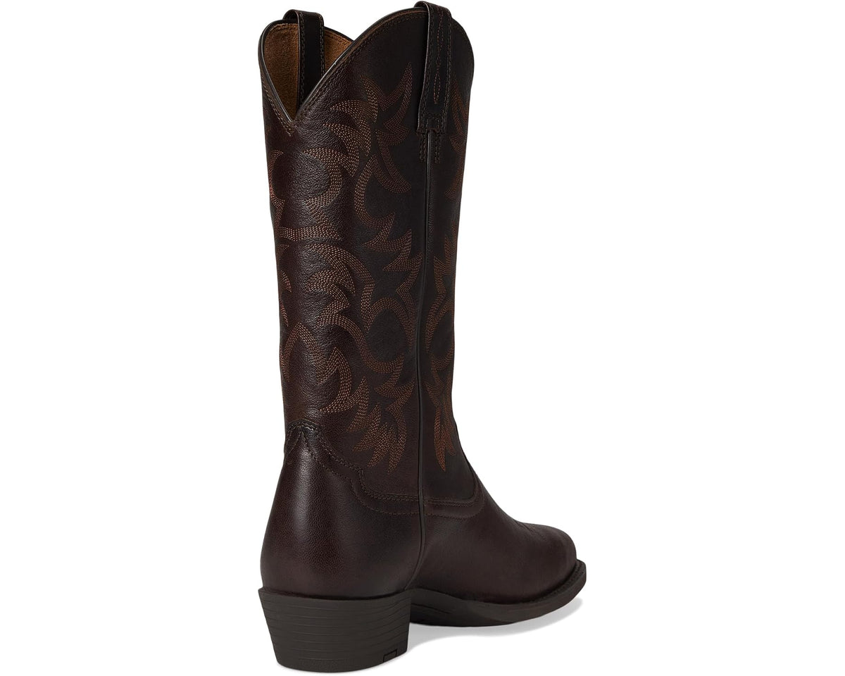 Men's Ariat Heritage R Toe Western Boot Burnished Chocolate