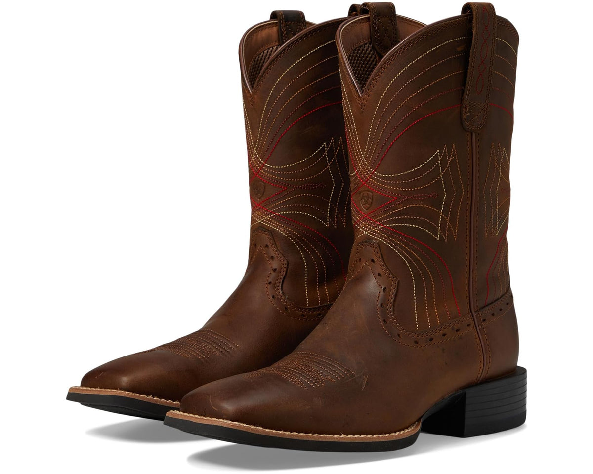 Unisex Ariat Sport Wide Square Toe Distressed Brown