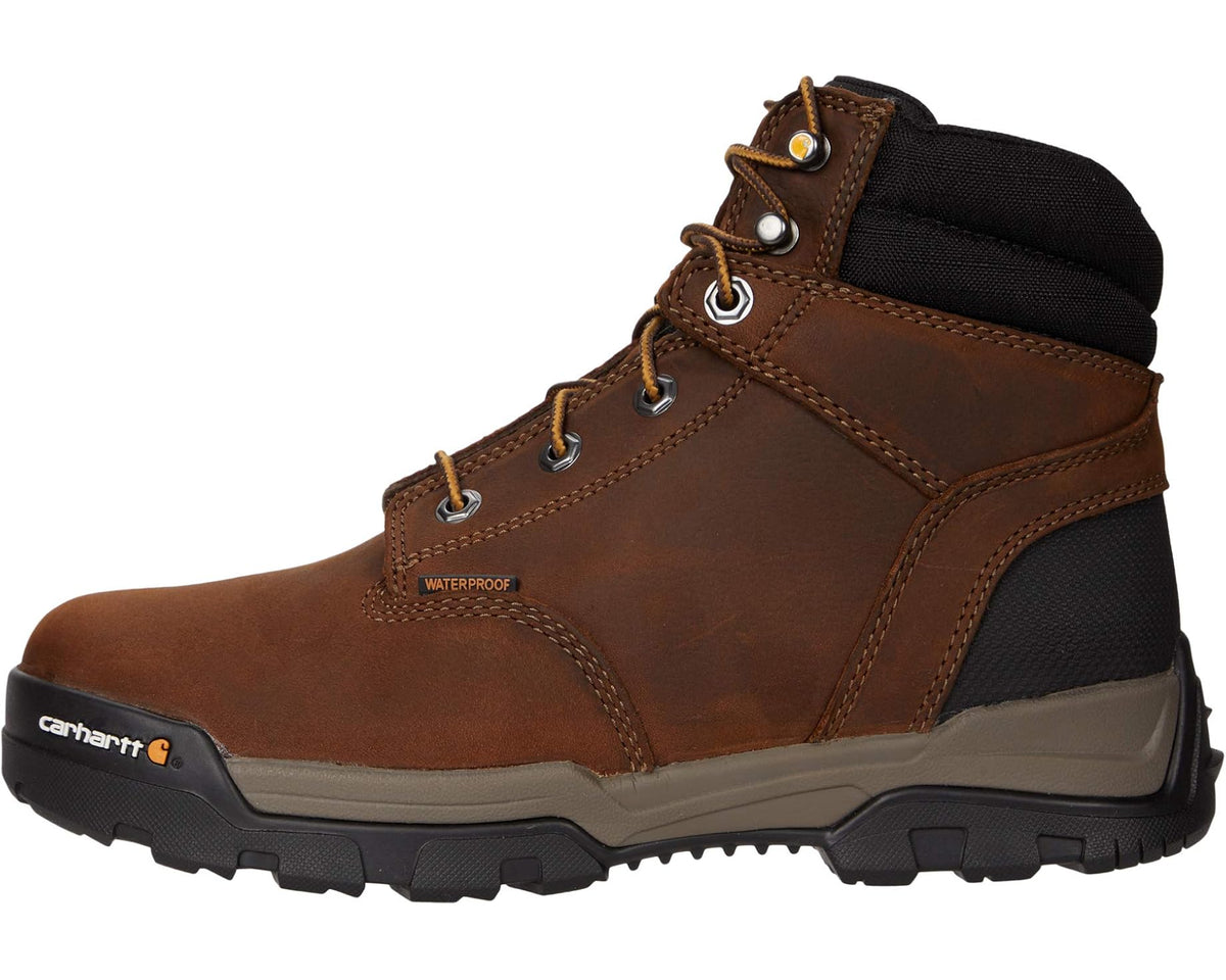 Men's Carhartt Ground Force 6 Waterproof Soft Toe Bison Brown/Oil Tan