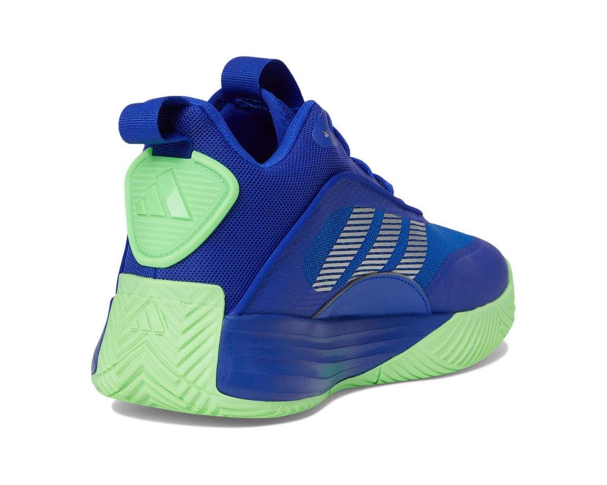 Men's adidas Own The Game 3.0 Basketball Shoes Lucid Blue/Silver Metallic/Lime Burst