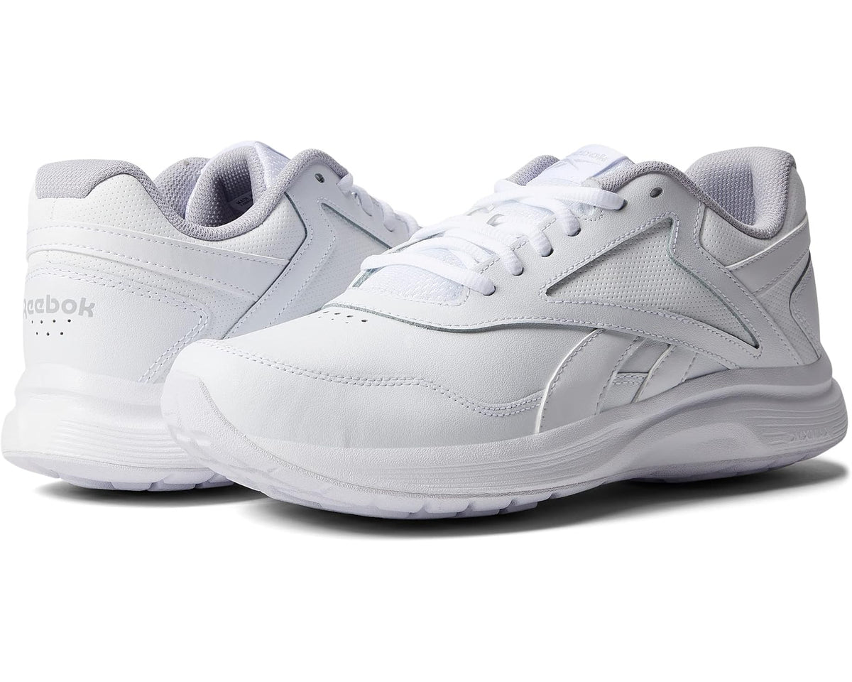 Men's Reebok Walk Ultra 7 lace-up sneakers, white with light gray trim and textured sole